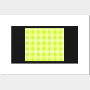White and Yellow Houndstooth Posters and Art